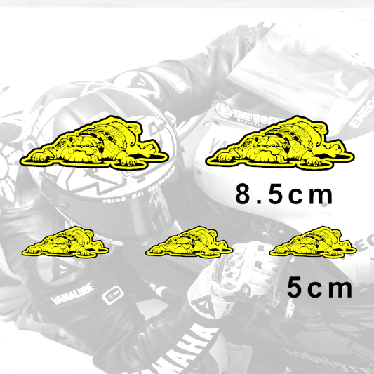 Valentino Rossi Sticker BullDog Vinyl decal #3 motogp dog adesivi Aufkleber (Neon / Fluorescent Yellow)