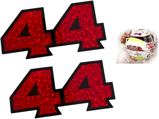 Red Sparkle Lewis Hamilton Number 44 Vinyl Sticker 