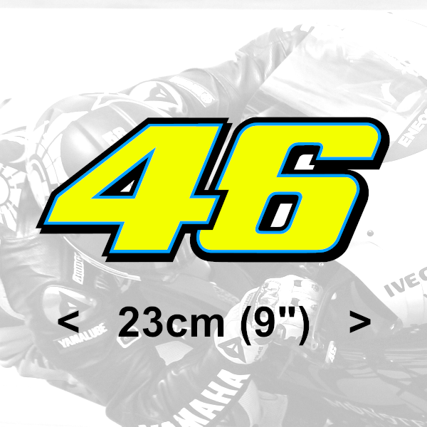 Picture of Valentino_Rossi_46_Sticker_Fluorescent_Neon_Yellow_Vinyl_23cm_2014