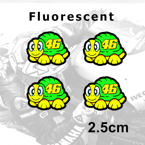 Picture showing Valentino Rossi Sticker 2.5cm 1 inch size Turtle 2012