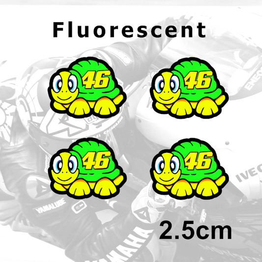 Picture showing Valentino Rossi Sticker 2.5cm 1 inch size Turtle 2012