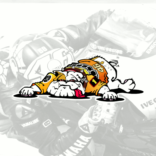 Valentino Rossi Sticker BullDog Vinyl decal #4 motogp dog Pegatina Adesivi