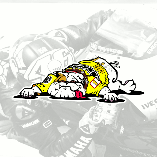 Valentino Rossi Sticker BullDog Vinyl decal #5 motogp dog adesivi autocollant