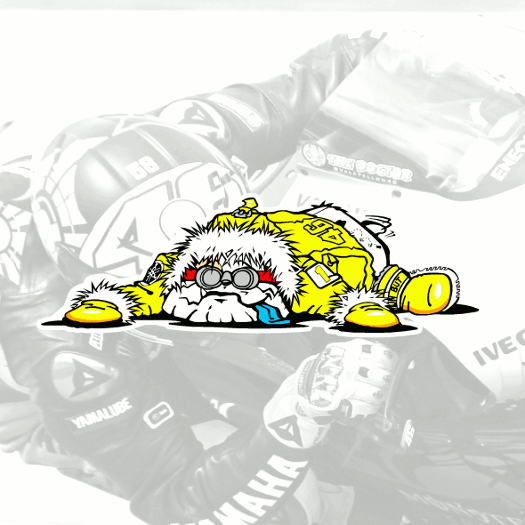 Valentino Rossi Sticker BullDog Vinyl decal #6 motogp dog adesivi autocollant