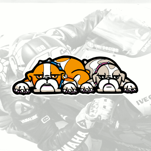 Valentino Rossi Sticker Bulldog Vinyl Decal #7 motogp dog adesivi autocollant Aufkleber